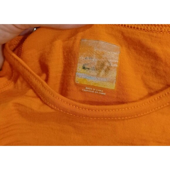 Icebreaker Oasis Shirt Women's Merino Wool 200 Long Sleeve Orange Crew XS * Hole - Picture 6 of 9